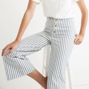 Madewell // Emmett Wide-Leg Crop Pants in Stripe: Button-Front Edition 29